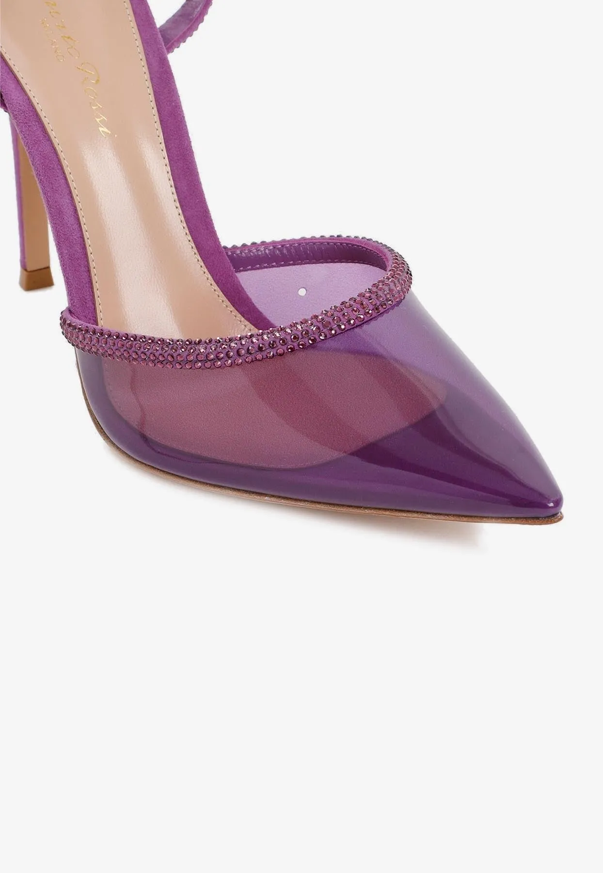 105 Crystal-Embellished Plexiglass Pumps