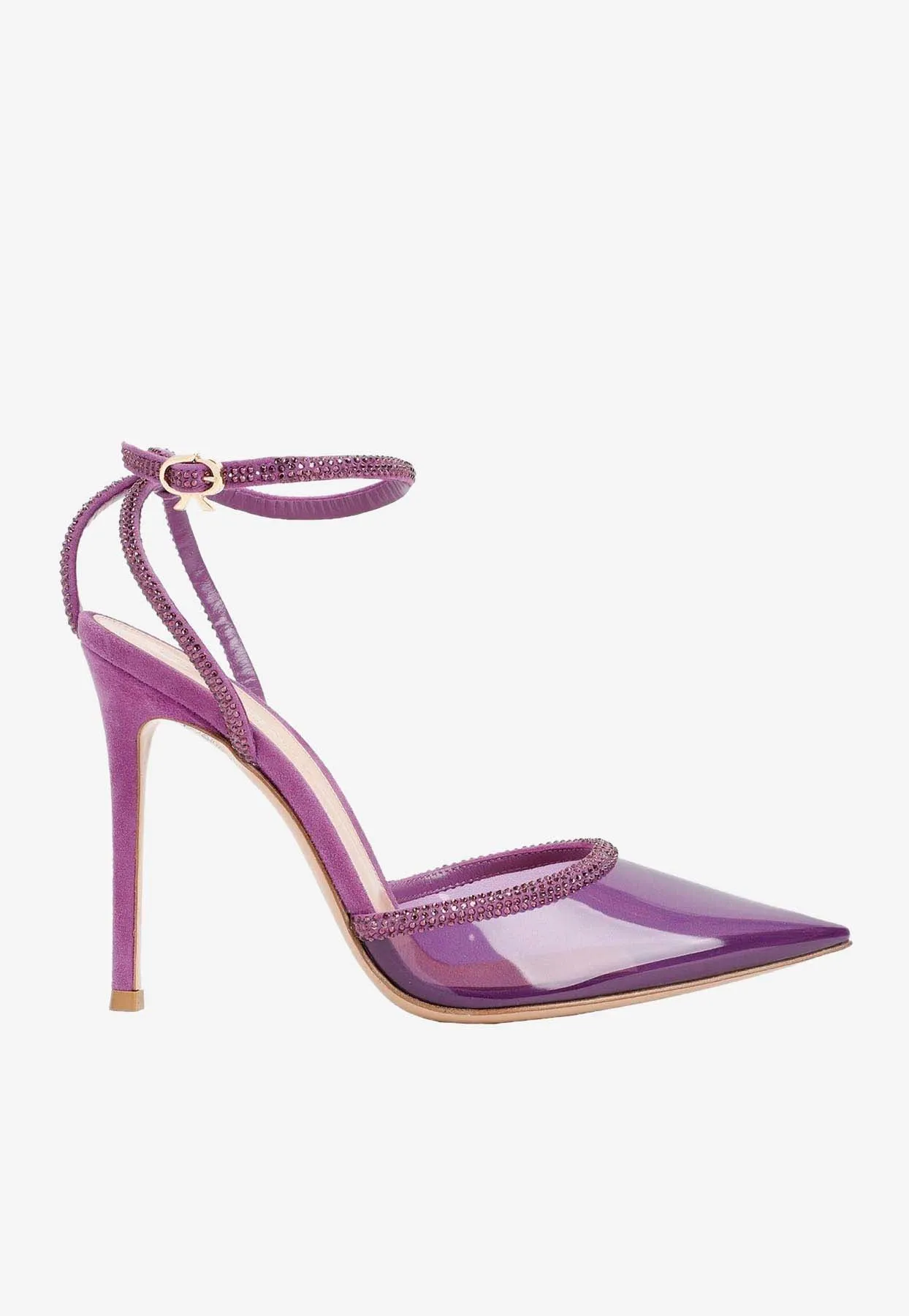 105 Crystal-Embellished Plexiglass Pumps