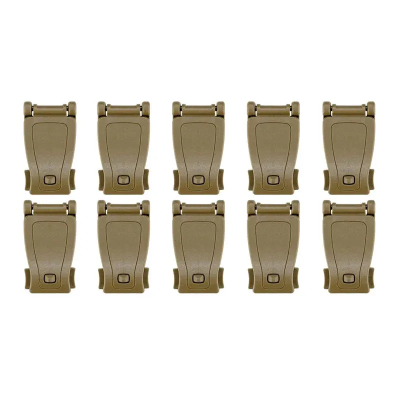 10Pcs Multipurpose MOLLE Clip Tactical Strap Webbing Attachment
