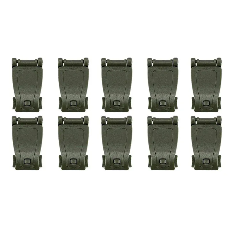 10Pcs Multipurpose MOLLE Clip Tactical Strap Webbing Attachment