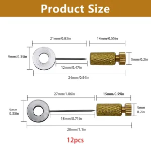 12Pcs DIY Leather Located Needles Tools,Position Leather Edges Lock Needle Locking Pin Leathercraft Fixed Suture Handcraft Tools for Fixing The Leather During Auxiliary Stitching