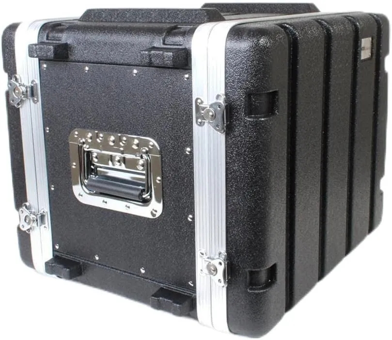 19” Rackmount Flight Case, 12” Depth, Stackable, ABS, Aluminum and Steel Construction (8U)