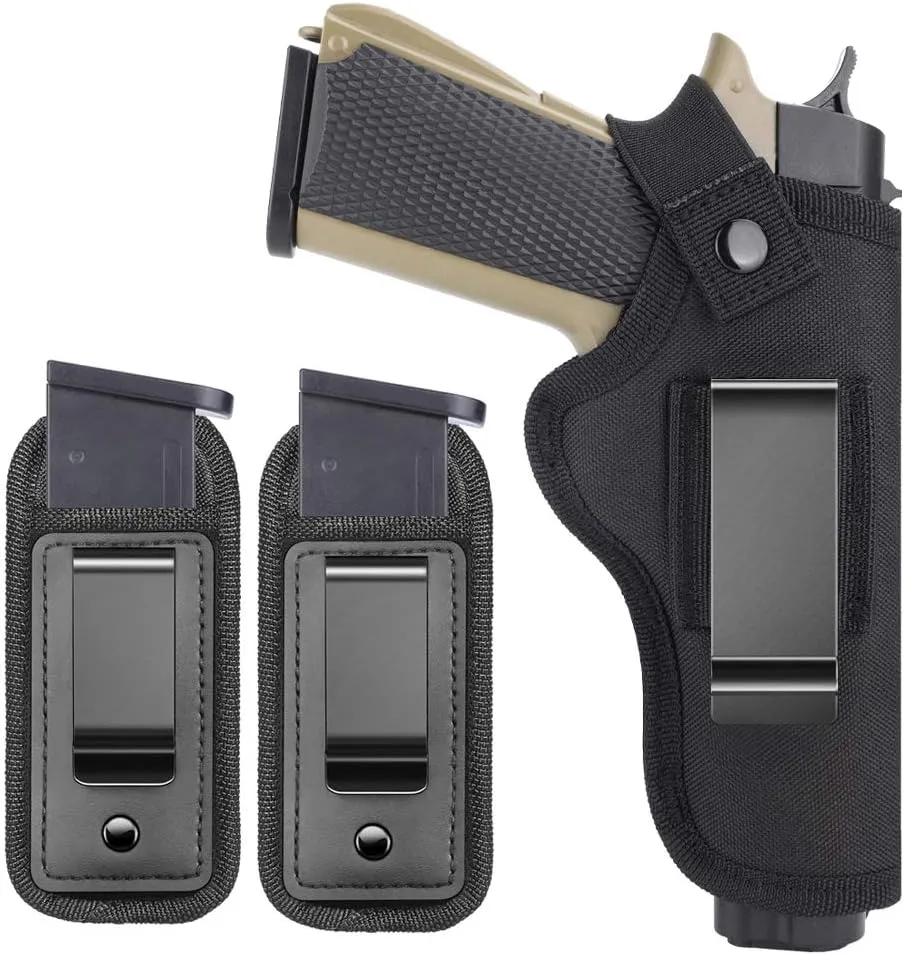 1911 Nylon Gun Holster Magazine | Right Left IWB OWB Fast Draw | Fits Most 1911 Style Pistols - Kimber - Colt - S & W - Remington - Sig Sauer