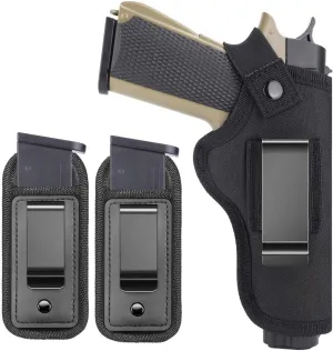 1911 Nylon Gun Holster Magazine | Right Left IWB OWB Fast Draw | Fits Most 1911 Style Pistols - Kimber - Colt - S & W - Remington - Sig Sauer