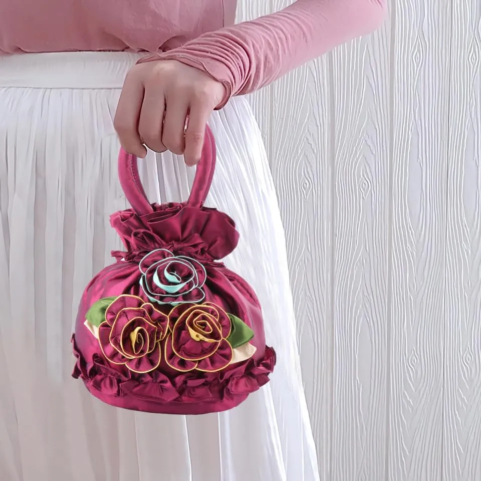 1pc Womens Bucket Flower Evening Bag