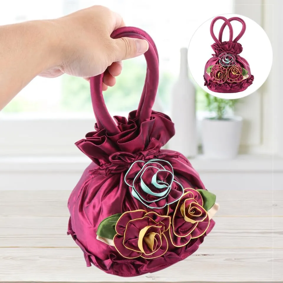 1pc Womens Bucket Flower Evening Bag