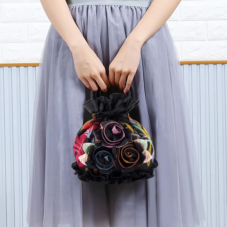 1pc Womens Bucket Flower Evening Bag