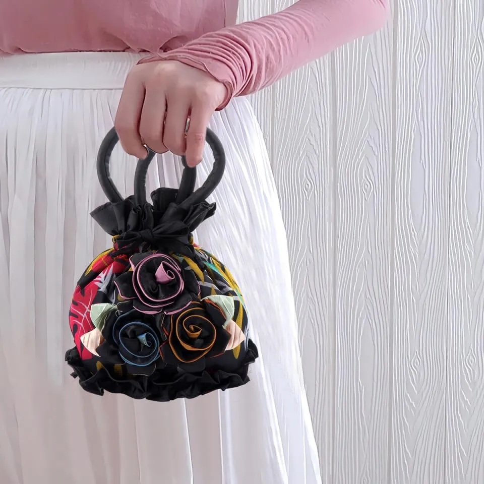 1pc Womens Bucket Flower Evening Bag