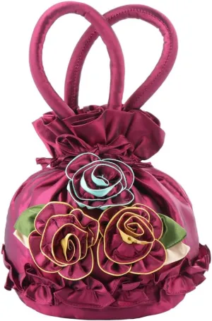 1pc Womens Bucket Flower Evening Bag