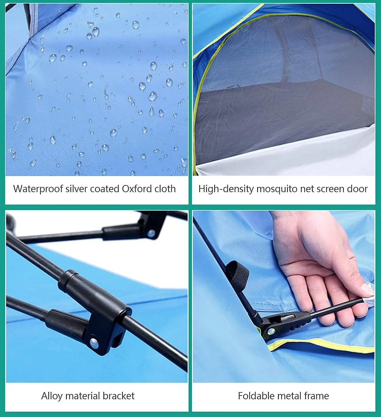 2-4 Person Camping Tent,with Moisture-Proof pad and Hammock Waterproof & Windproof Tent for Outdoor,Hiking,Camping,Mountaineering and Travel