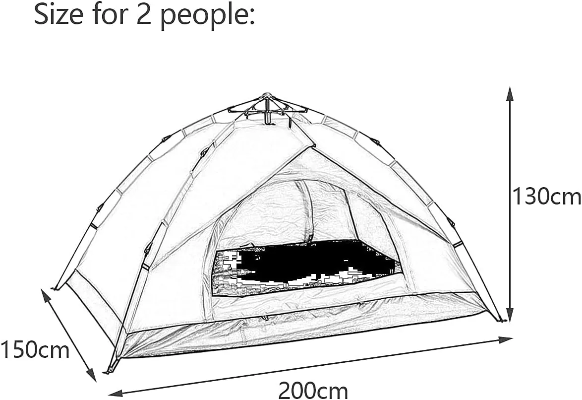 2-4 Person Camping Tent,with Moisture-Proof pad and Hammock Waterproof & Windproof Tent for Outdoor,Hiking,Camping,Mountaineering and Travel