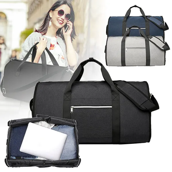 2 in 1 Travel Duffel Suit Bag with Shoe Compartment