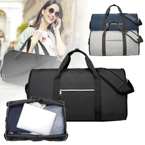 2 in 1 Travel Duffel Suit Bag with Shoe Compartment