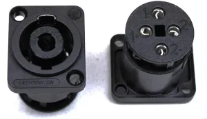 (2) Two Neutrik NL4MP-ST Female SpeakON 4 Pole Panel Mount w/Screw Terminals