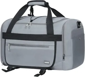 21 Inch Gym Bag for Women and Men with Shoe Compartments, Sports Duffle Bag with Wet Pocket, Travel Tote Bag Weekender Overnight Bag (Gray)