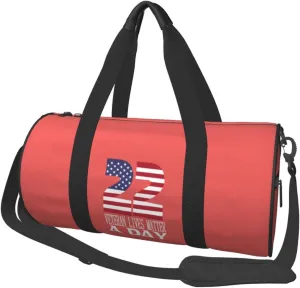 22 A Day Veteran Lives Matter Duffel Bag Gym Bag Travel Sports Tote Large Foldable Beach Swim Yoga0
