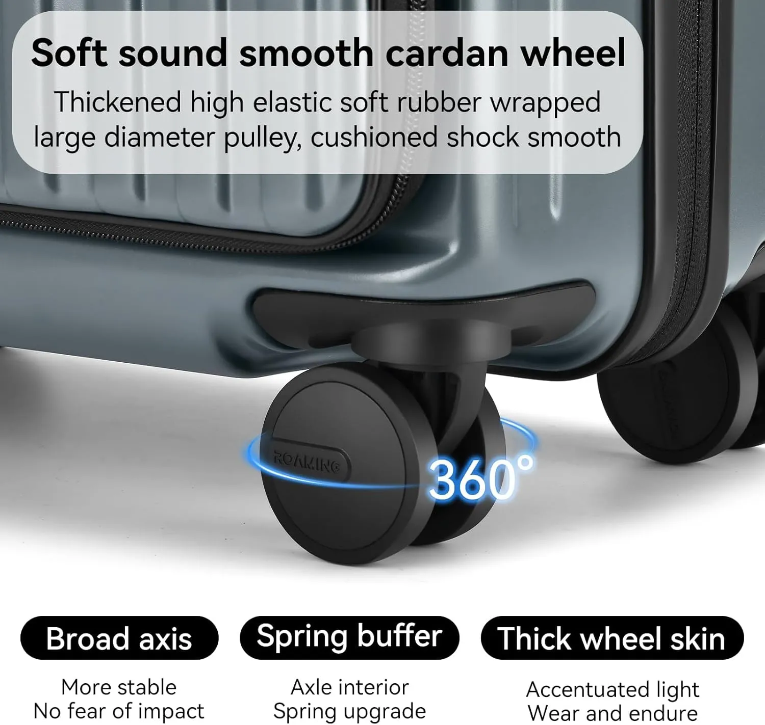 24 Inch Checked Large Luggage with Spinner Wheels Front Opening Rolling Suitcase for 5-7 Days Travel, Scratch Resistant PC Hardshell TSA Lock Cup Holder Specially Designed Ergonomic Pull Rod Handle