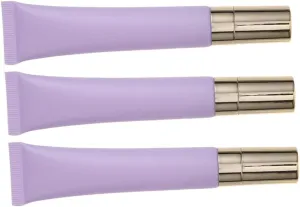 3Pcs Refillable Empty Eye Cream Tube with Massage Head Portable Makeup Cream Dispenser for Essential Oils for Handbags and Travel
