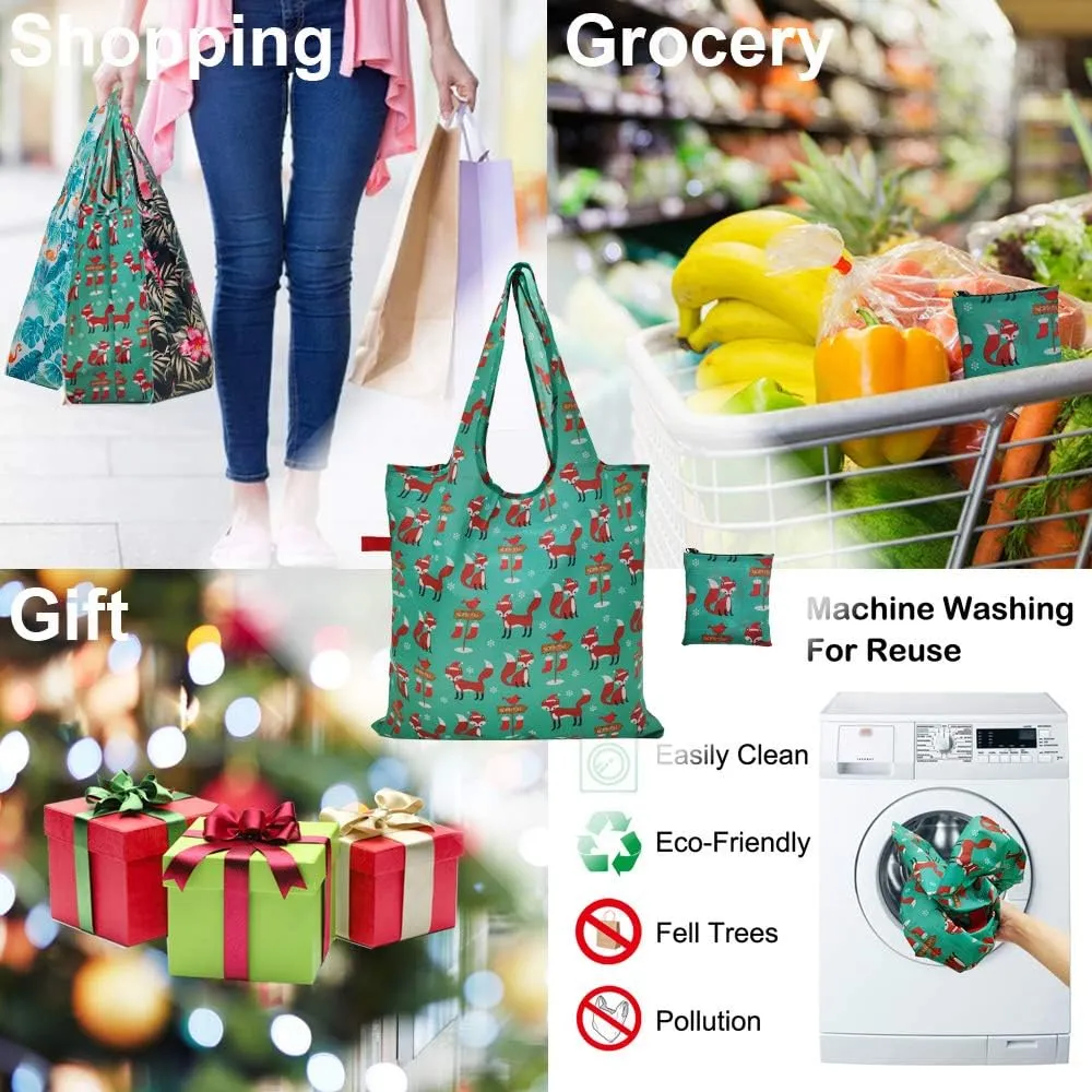 5 Pack Tote Bags Bulk Nylon Bags Cute Fox