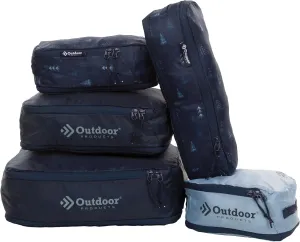 5 Piece Set Lightweight Expandable Travel Cubes for Luggage (Olive and Brown) (Olive and Brown) (Blue)