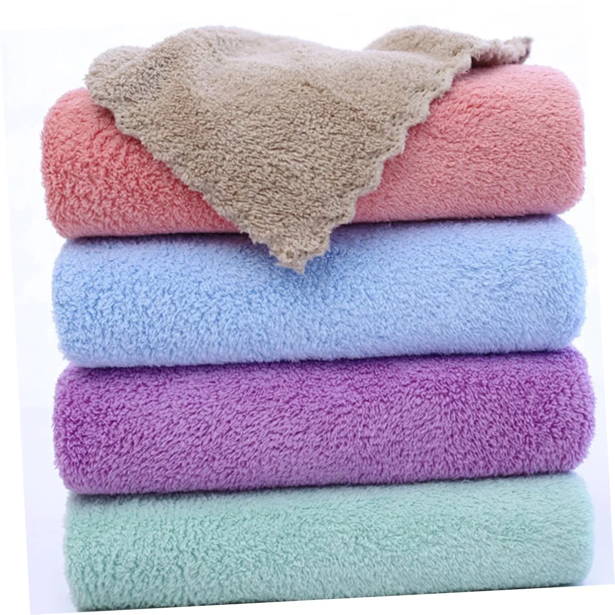 5pcs Face Wash Towel Microfiber Makeup Remover Portable Machine Washable