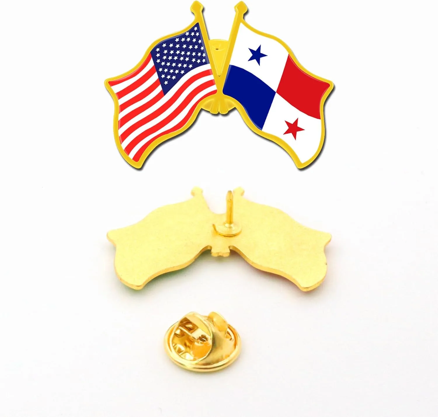 6/12/50/100 Pack -American Panama Friendship Flag Pins Bulk -1.4” Metal US USA Panamanian Lapel Pins Badge Button Souvenir