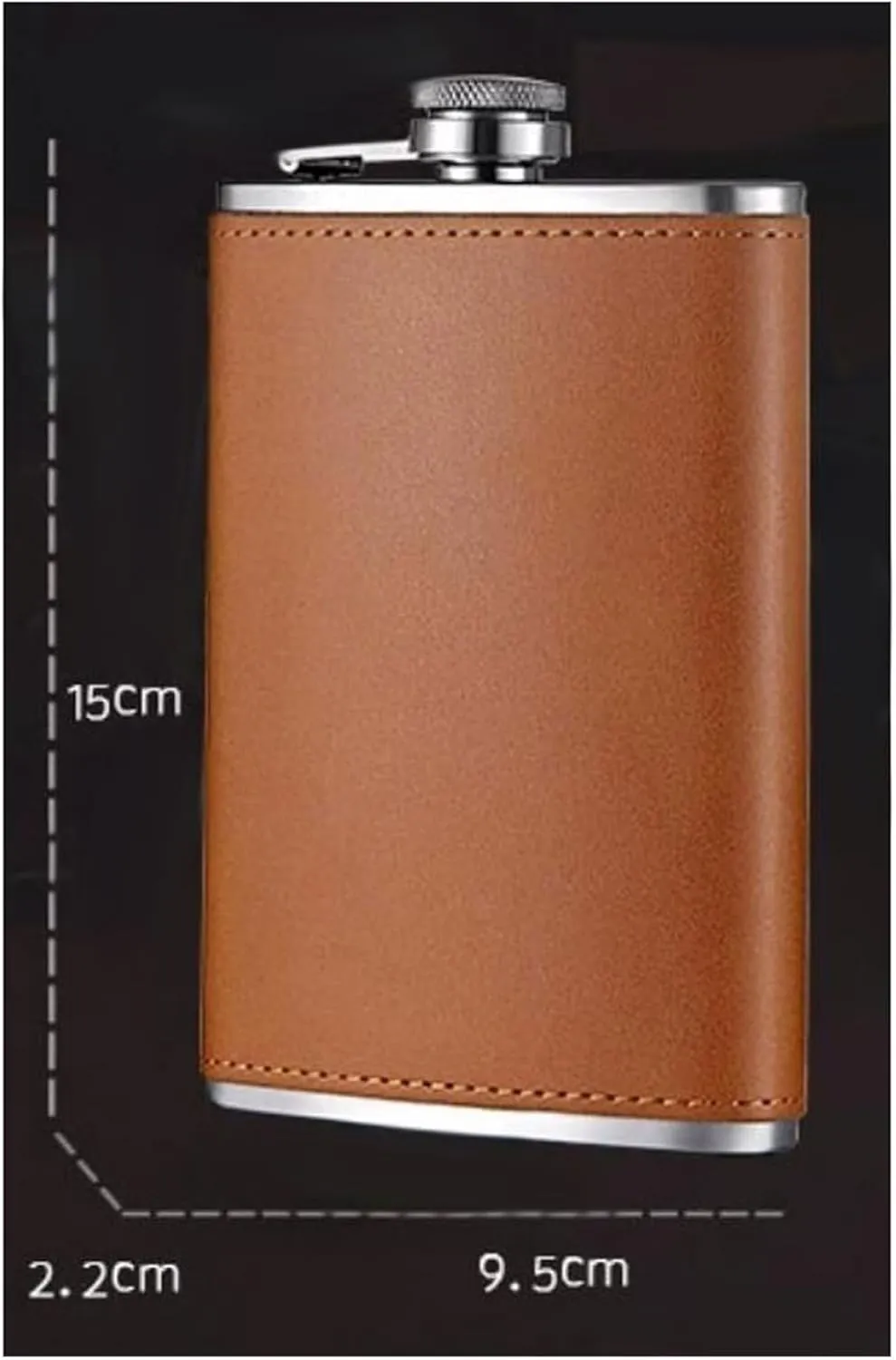 9Oz Portable Travel Small Flasks 304 Stainless Steel Flasks for Liquor for Men Women Flasks with Funnel(A)
