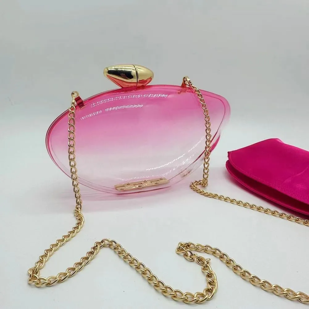 Acrylic Clutch Purses for Women Satchel Handbags for Women with Chain Evening Bag Crossbody Bag for Wedding Party Prom