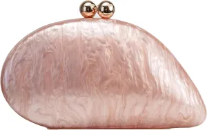 Acrylic Pearl Clutch Purses Women Shell-shaped Evening Handbag Evening Clutch Bag with Chain for Prom Wedding Party