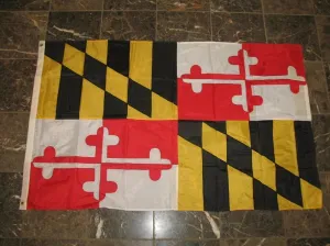 AES 3x5 Maryland MD State Embroidered Sewn 210D Nylon Flag 3'x5' Banner with Grommets