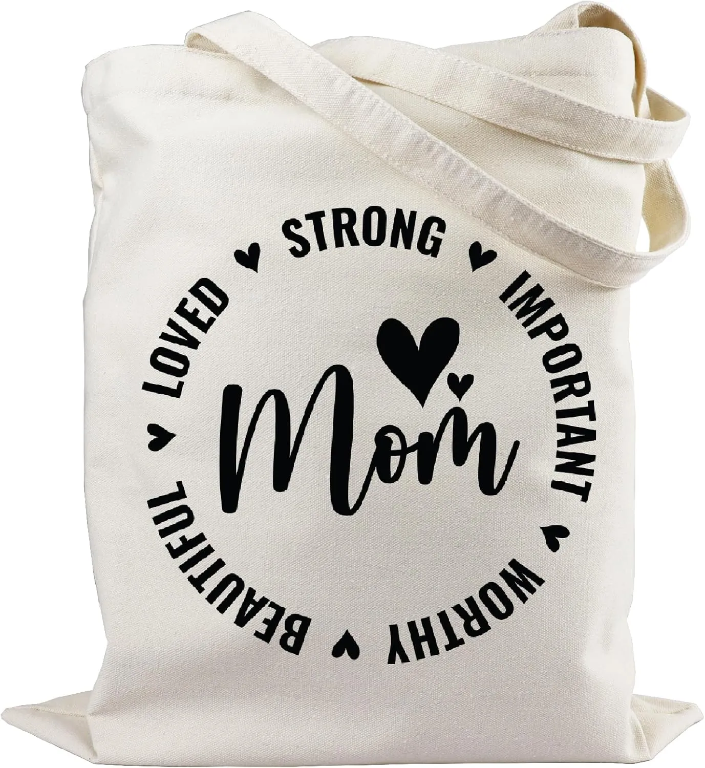 Aesthetic Canvas Tote Bag with Inner Pocket, Cute Reusable Tote Bags for Grocery Shopping, Gifts for Women Friends