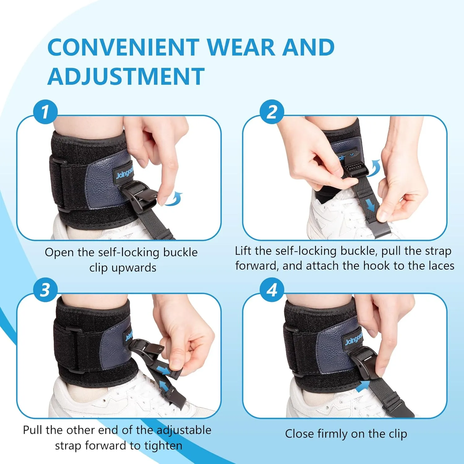 AFO Foot Drop Brace for Walking, Drop Foot Brace for Walking with Shoes, Adjustable Foot Brace for Drop Foot Support, Soft Drop Foot Braces, Fits Left or Right Foot, Women & Men(L/XL)