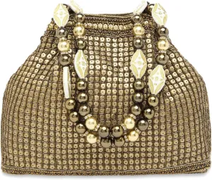 Aheli Mint Potli Bag Gift for Women Handmade Evening Wristlet Handbags Stylish Bridal Purse Fashion Bag
