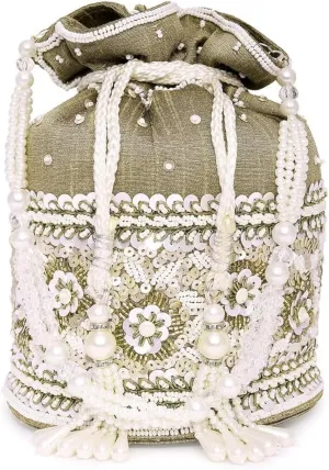 Aheli Potli Purses Gift for Women Handmade Evening Handbag Stylish Bridal Fashion Wristlet Bag Women