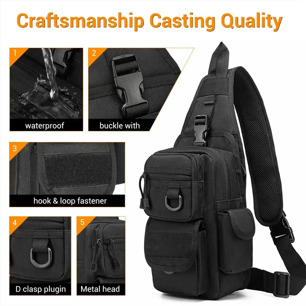 AIRSSON Men Casual Chest Bag – Universal Pistol Holster EDC Pouch for Hunting & Outdoor Sports