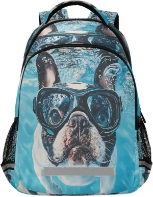 ALAZA Bulldog Backpacks Travel Laptop Daypack School Book Bag for Men Women Teens Kids356