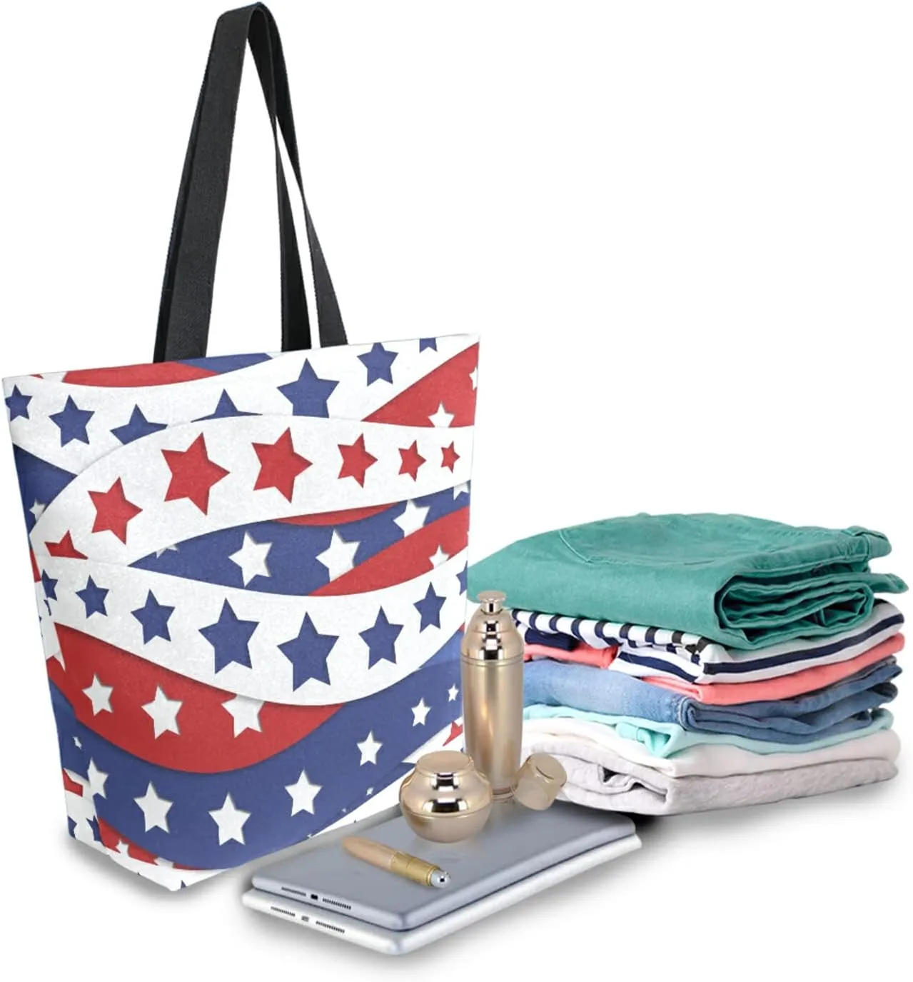 ALAZA Canvas Tote Bag Large Women Casual Shoulder Bag Handbag For Outdoors Holiday Weekender Travel