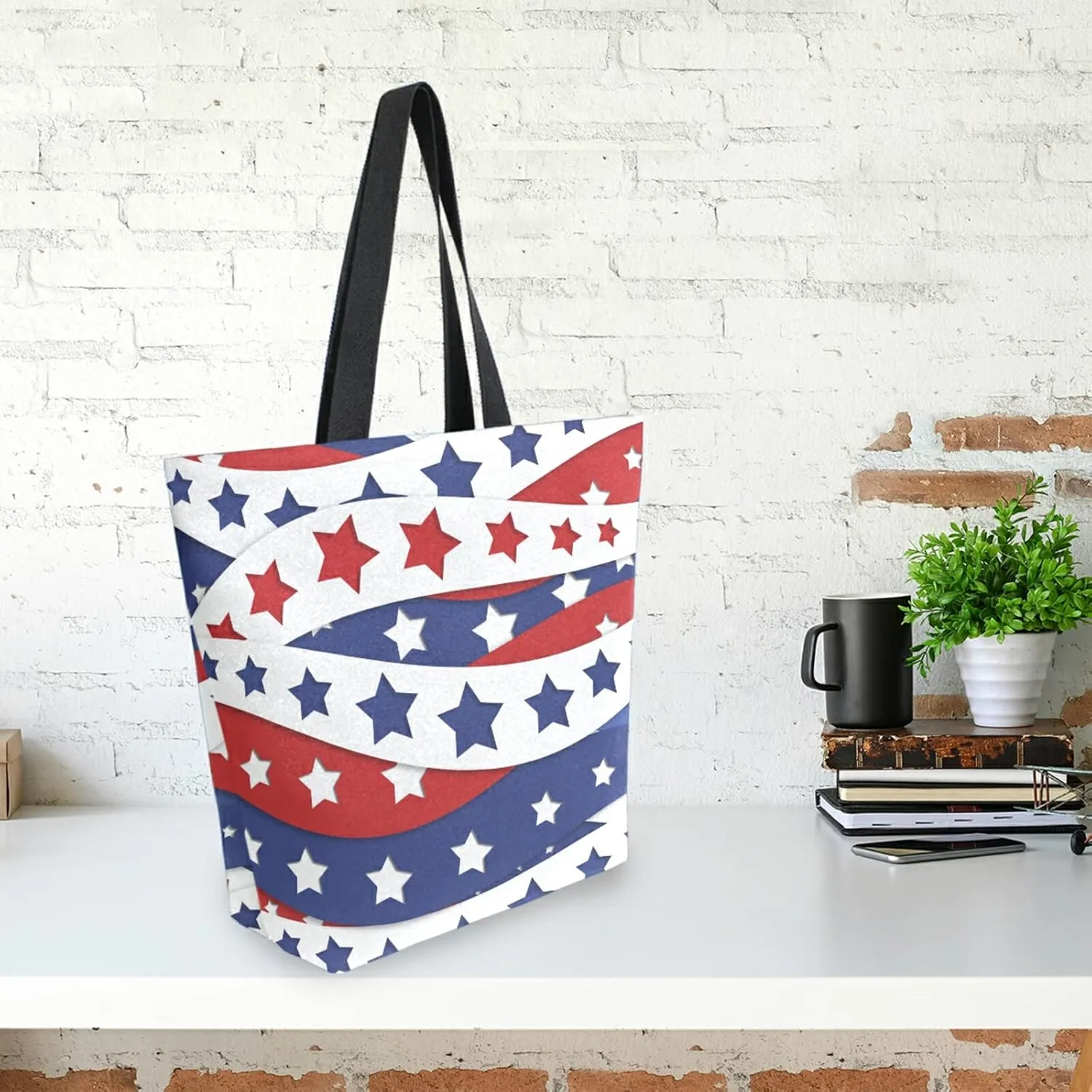 ALAZA Canvas Tote Bag Large Women Casual Shoulder Bag Handbag For Outdoors Holiday Weekender Travel