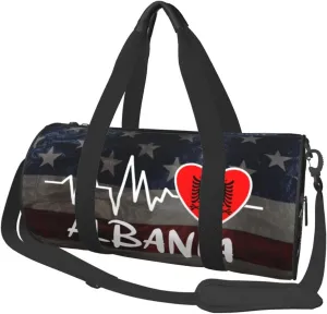 Albania Heartbeat Duffel Bag Gym Bag Travel Sports Tote Large Foldable Beach Swim Yoga7