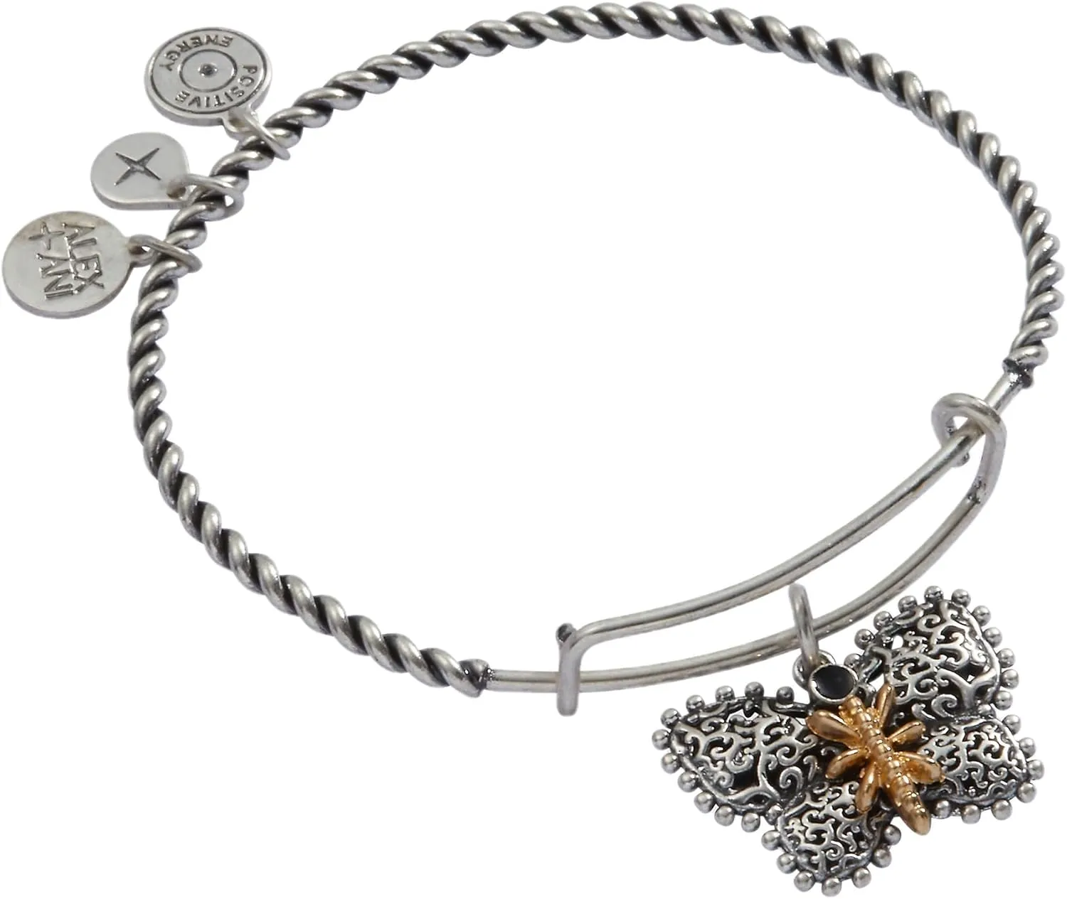 Alex and Ani Butterfly Expandable Bangle Bracelet,Two Tone,Two Tone,Bracelet