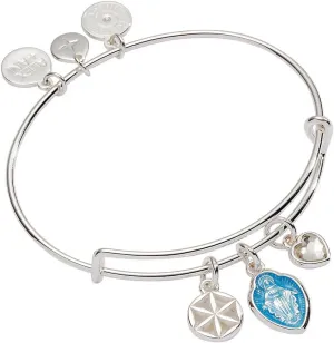 Alex and Ani Faith and Family Mother Mary Charm Bangle