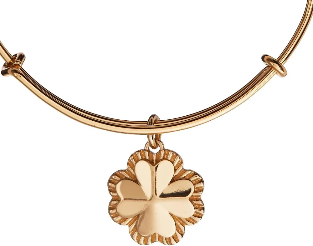 Alex and Ani Four-Leaf Clover Charm Bangle