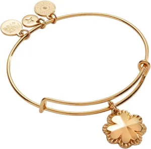 Alex and Ani Four-Leaf Clover Charm Bangle