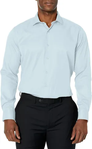 Alexis Bendel Men's Slim Fit Solid Cotton Dress Shirt
