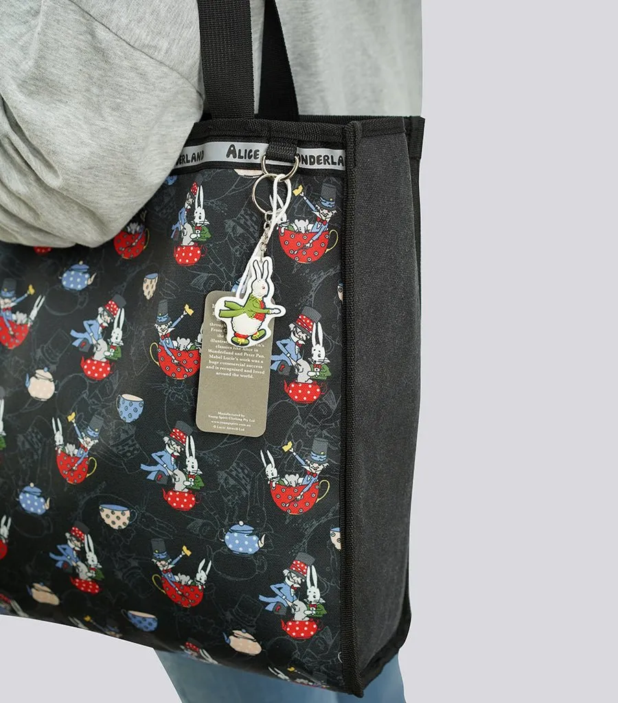 Alice In Wonderland Canvas Multi-Use Tote Bag - The Mad Hatter & Alice Watercolor Stories