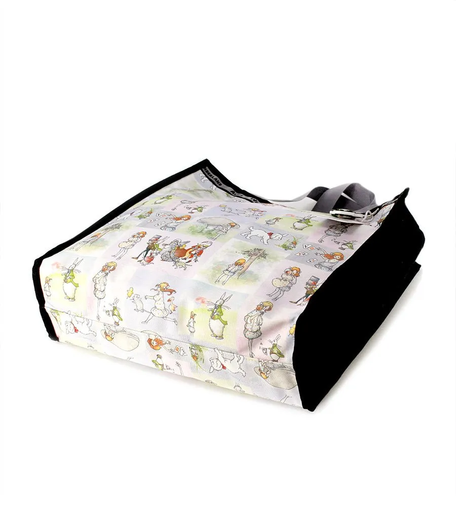 Alice In Wonderland Canvas Multi-Use Tote Bag - The Mad Hatter & Alice Watercolor Stories