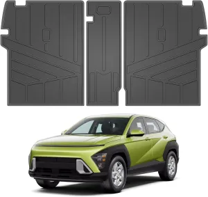 All Weather Backrest Mat Compatible with 2024 2025 Hyundai Kona & Kona Electric(EV), TPE Car Cargo Trunk Mat Accessories Seat Back Cover Protector for SUV, 2024 2025 Hyundai Kona Accessories
