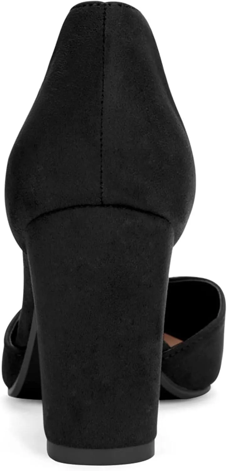 Allegra K Women's Ankle Tie Point Toe Dress Pumps