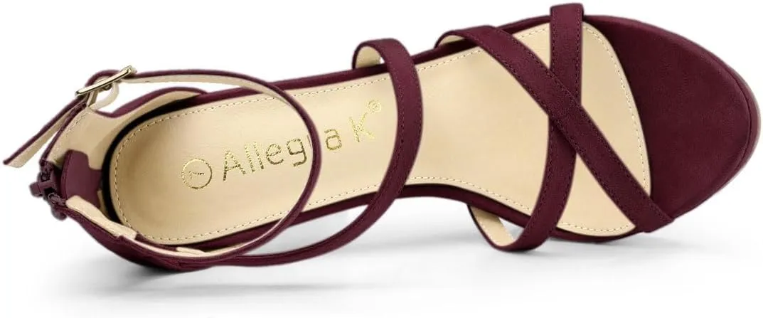 Allegra K Women's Strappy Platform Stiletto Heels Sandals