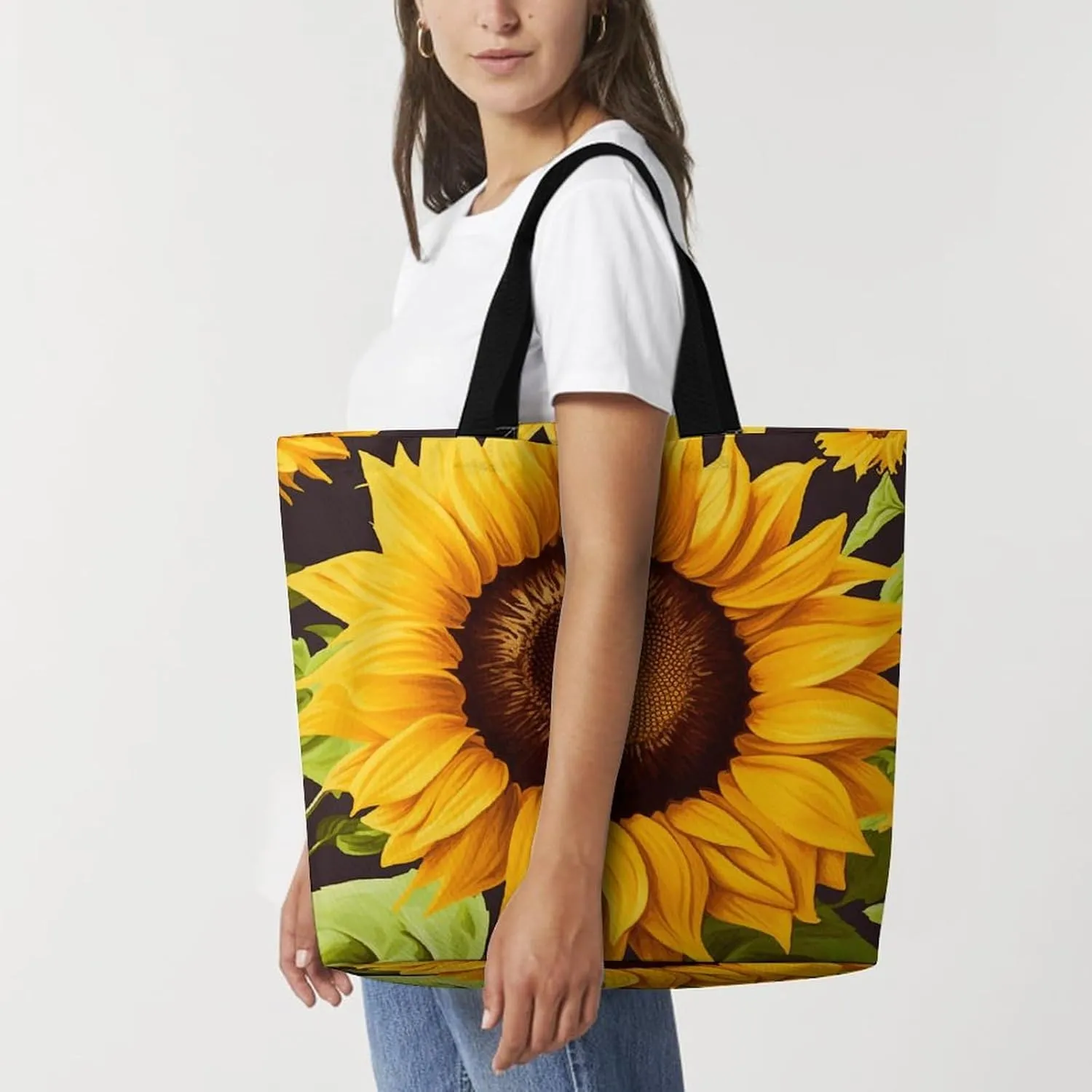 Ancient Egyptian Hieroglyph Tote Bag for Women Reusable Grocery Shoulder Bags Shopping Bag for Travel, Groceries